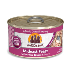 Weruva - Chat "Mideast Feast" Tilapia Grillé en Sauce - Nourriture Humide Sans Grains pour Chats