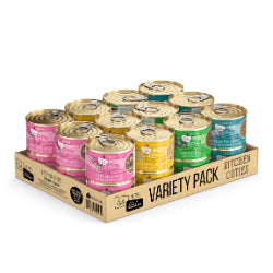 Weruva Cats in the Kitchen - Chaton "Kitchen Cuties" Assortiments de 12 au Jus - Nourriture Humide Sans Grains pour Chats