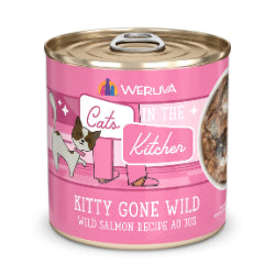 Weruva Cats in the Kitchen - Chat "Kitty Gone Wild" Saumon Sauvage au Jus - Nourriture Humide Sans Grains pour Chats