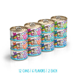 Weruva Best Fido Friend Oh My Gravy! - Chat "Rainbow Road" Assortiments de 12 x 80 g en Sauce - Nourriture Humide Sans Grains pour Chats