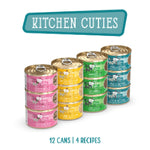Voir l’image dans la galerie, Weruva Cats in the Kitchen - Chat "Kitchen Cuties" Assortiments de 12 x 90 g au Jus - Nourriture Humide Sans Grains pour Chats