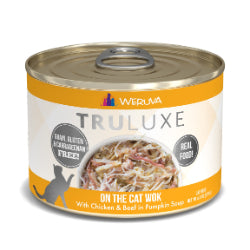 Weruva Truluxe - Chat "On The Cat Wok" Poulet et Boeuf dan une Soupe à la Citrouille - Nourriture Humide Sans Grains pour Chats