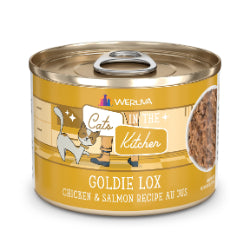 Weruva Cats in the Kitchen - Chat "Goldie Lox" Poulet et Saumon au Jus - Nourriture Humide Sans Grains pour Chats