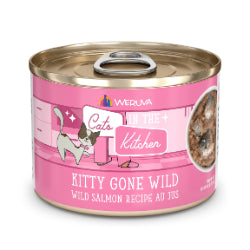 Weruva Cats in the Kitchen - Chat "Kitty Gone Wild" Saumon Sauvage au Jus - Nourriture Humide Sans Grains pour Chats