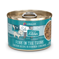 Weruva Cats in the Kitchen - Chat "Funk in the Trunk" Consommé de Poulet et Citrouille - Nourriture Humide Sans Grains pour Chats