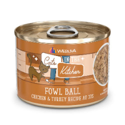 Weruva Cats in the Kitchen - Chat "Fowl Ball" Poulet et Dinde au Jus - Nourriture Humide Sans Grains pour Chats