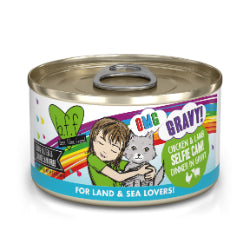 Weruva Best Fido Friend Oh My Gravy! - Chat "Selfie Cam!" Poulet et Agneau en Sauce - Nourriture Humide Sans Grains pour Chats