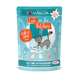Weruva Cats in the Kitchen - Chat "Cat Times at Fridgemont!" Pâté de Canard et Thon dans une Purée Hydratante - Nourriture Humide Sans Grains pour Chats en Pochette