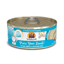 Weruva - Chat "Press Your Lunch!" Pâté de Poulet dans une Purée Hydratante - Nourriture Humide Sans Grains pour Chats