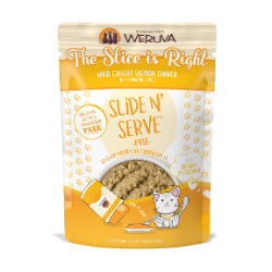 Weruva Slide N' Serve - Chat "The Slice is Right" Pâté de Saumon Sauvage dans une Purée Hydratante - Nourriture Humide Sans Grains pour Chats en Pochette