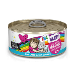 Weruva Best Fido Friend Oh My Gravy! - Chat "Lots-O-Luck!" Canard et Thon en Sauce - Nourriture Humide Sans Grains pour Chats