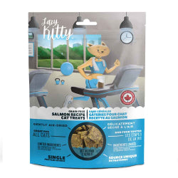 Lazy Kitty - Saumon 85 g - Gâteries Séchéess à l'Air Sans Grains à Ingrédients Limités pour Chats
