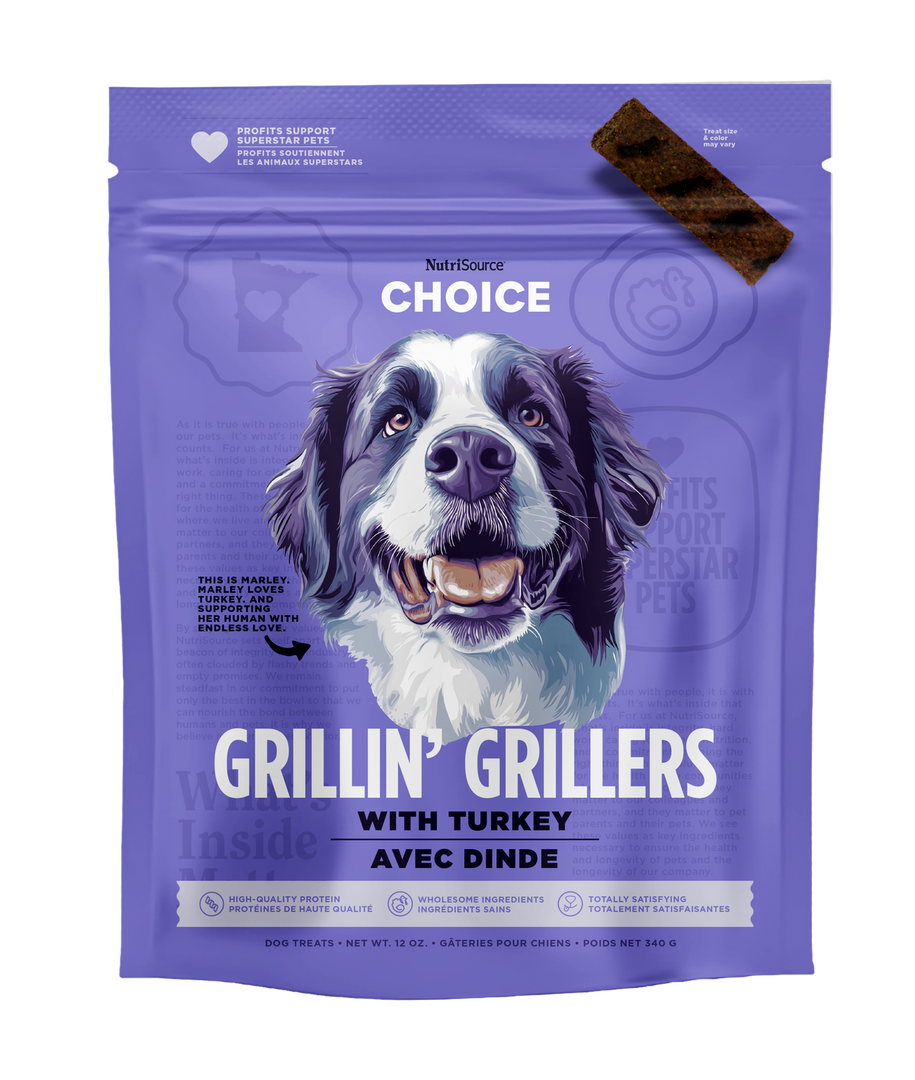 NutriSource Grillin' Grillers - Dinde - Gâteries Tendres pour Chiens