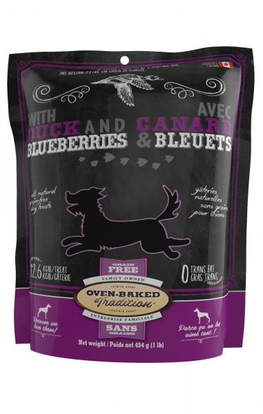 OBT Gâteries Chien Biscuits Canard & Bleuets 454g