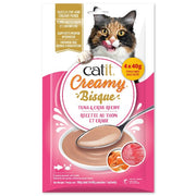 Catit Creamy - Bisque au Thon et Crabe - Gâteries à Lécher Sans Grains pour Chats