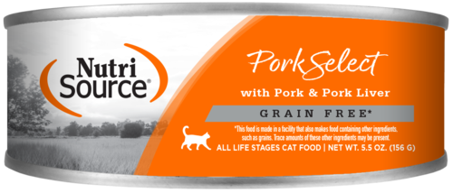NutriSource - Chat "Pork Select" Pâté de Porc et Foie de Porc - Nourriture Humide Sans Grains pour Chats