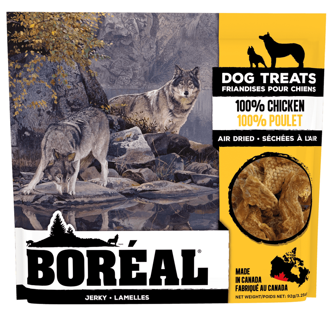 Boréal - 100% Jerky de Poulet Séchées à l'Air - Gâteries pour Chiens