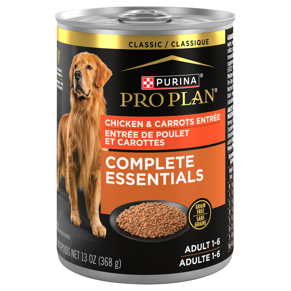 Purina Pro Plan - Chien Adulte Poulet et Carottes en Pâté - Nourriture Humide Sans Grains pour Chiens