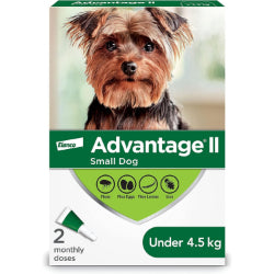 ADVANTAGE II Petits Chiens -4.5kg x2
