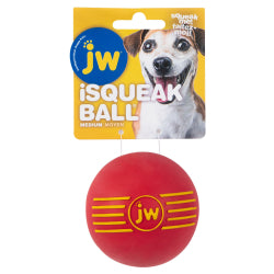 JW Pet - Balle iSqueak - Jouet à Mâcher en Caoutchouc avec Couineur pour Chiens
