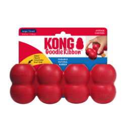 Kong Goodie Ribbon - Jouet à Mâcher en Caoutchouc Rembourrable pour Chiens