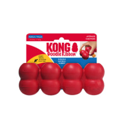 Kong Goodie Ribbon - Jouet à Mâcher en Caoutchouc Rembourrable pour Chiens