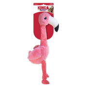 Kong - Shakers Honkers Flamant - Jouet en Peluche avec Couineur pour Rapporter et Tirer pour Chiens