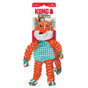 Kong - Floppy Knots Renard - Jouet en Peluche avec Couineur pour Chiens