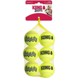 Kong SqueakAir - Balles de Tennis - Jouet avec Couineur pour Chiens