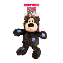 Kong Wild Knots - Ours à Queue Sauvage - Jouet à Mâcher en Peluche avec Couineur pour Chiens
