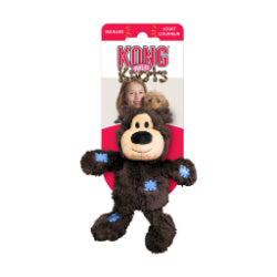 Kong Wild Knots - Ours à Queue Sauvage - Jouet à Mâcher en Peluche avec Couineur pour Chiens