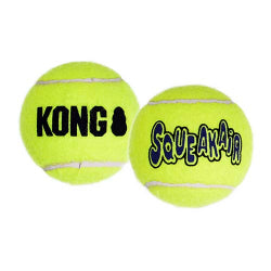 Kong SqueakAir - Balle de Tennis - Jouet avec Couineur pour Chiens