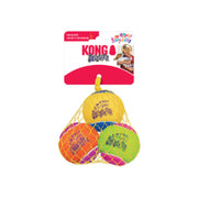 Kong SqueakAir - Balles de Tennis de Fête - Jouet avec Couineur pour Chiens