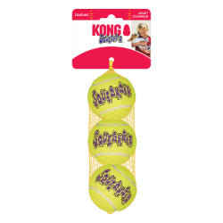 Kong SqueakAir - Balles de Tennis - Jouet avec Couineur pour Chiens