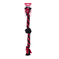 Kong Signature - Corde avec Double Noeud avec Balle - Jouet à Mâcher et Tirer en Nylon pour Chiens