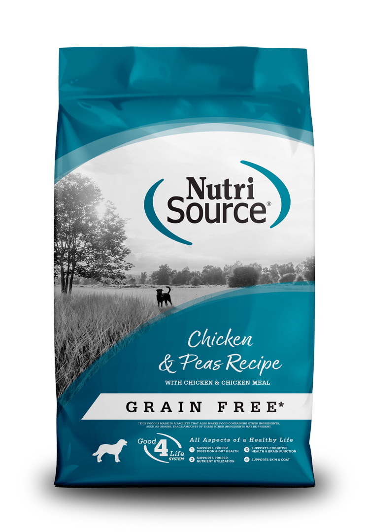 NutriSource - Chien Poulet et Pois - Nourriture Sèche Sans Grains pour Chiens