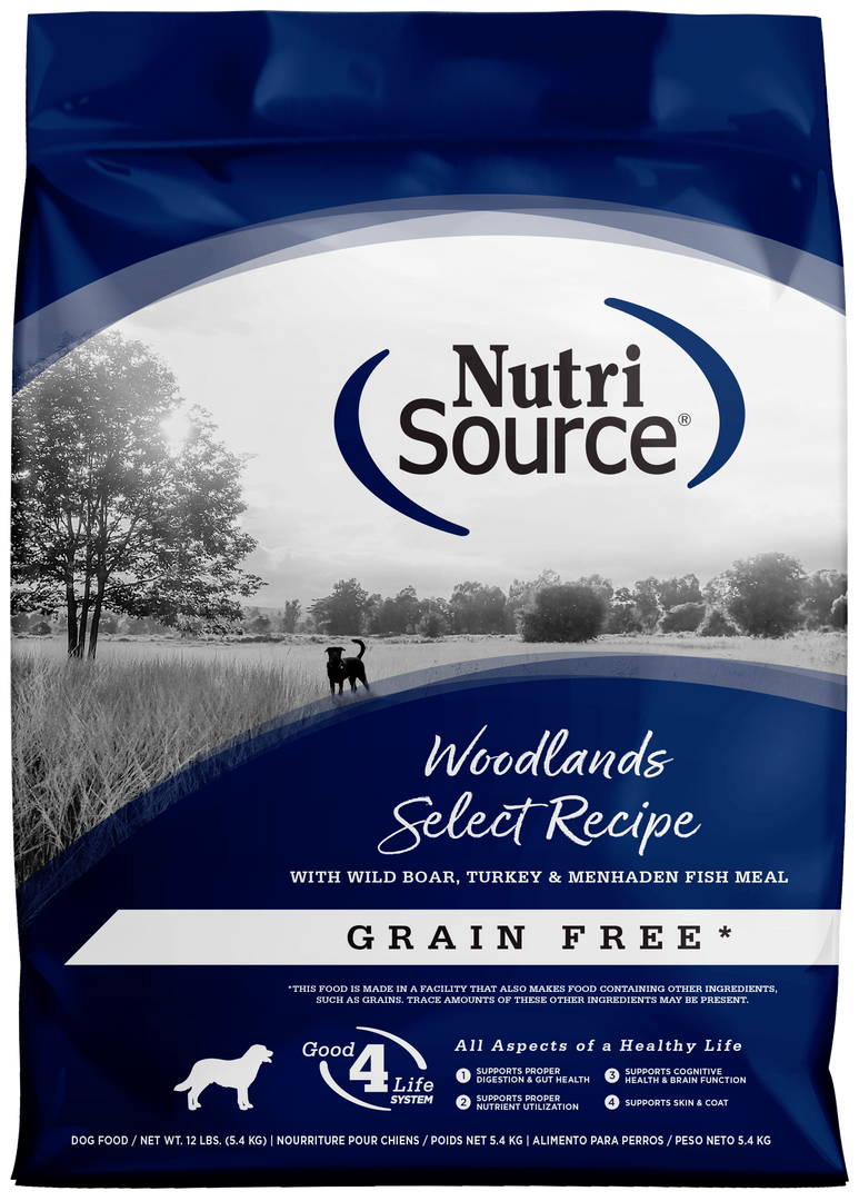 NutriSource - Chien Sanglier et Dinde - Nourriture Sèche Sans Grains pour Chiens