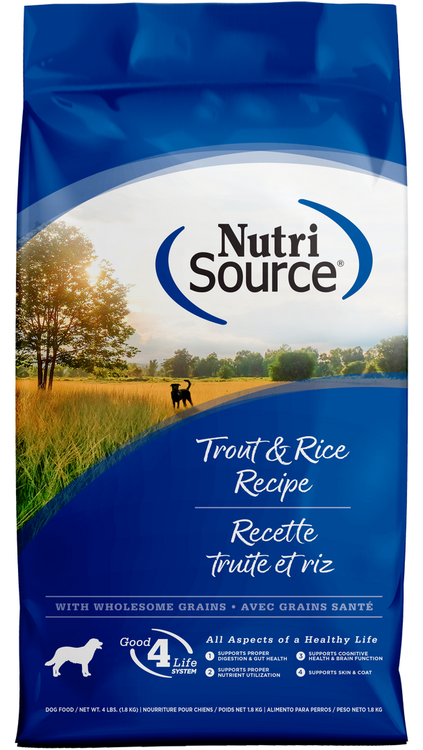 NutriSource - Chien Adulte Truite et Riz - Nourriture Sèche pour Chiens