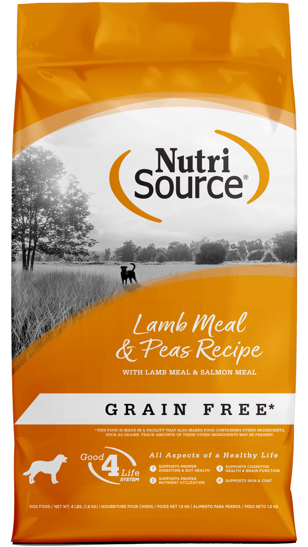 NutriSource - Chien Agneau et Pois - Nourriture Sèche Sans Grains pour Chiens