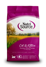 NutriSource - Chat & Chaton Poulet et Riz - Nourriture Sèche pour Chats