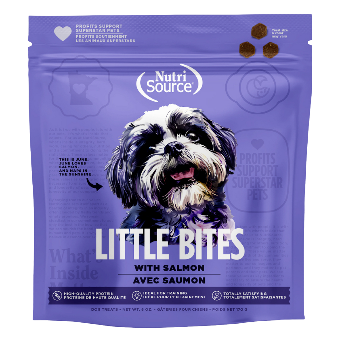 NutriSource - Petites Bouchées de Saumon - Gâteries d'Entraînement pour Chiens