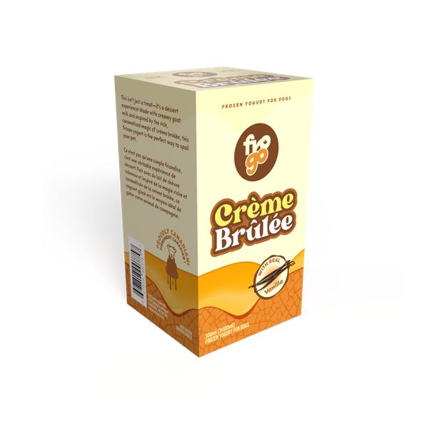 Big Country Raw - Yogourt Glacé au Lait de Chèvre, Crème Brûlée - Supplément Congelé pour Chiens