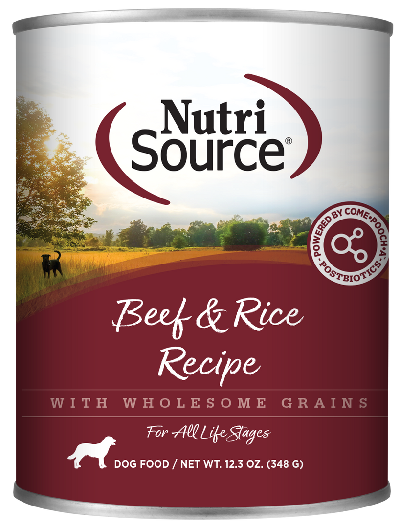 NutriSource - Chien Pâté de Boeuf et Riz - Nourriture Humide pour Chiens