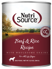 NutriSource - Chien Pâté de Boeuf et Riz - Nourriture Humide pour Chiens