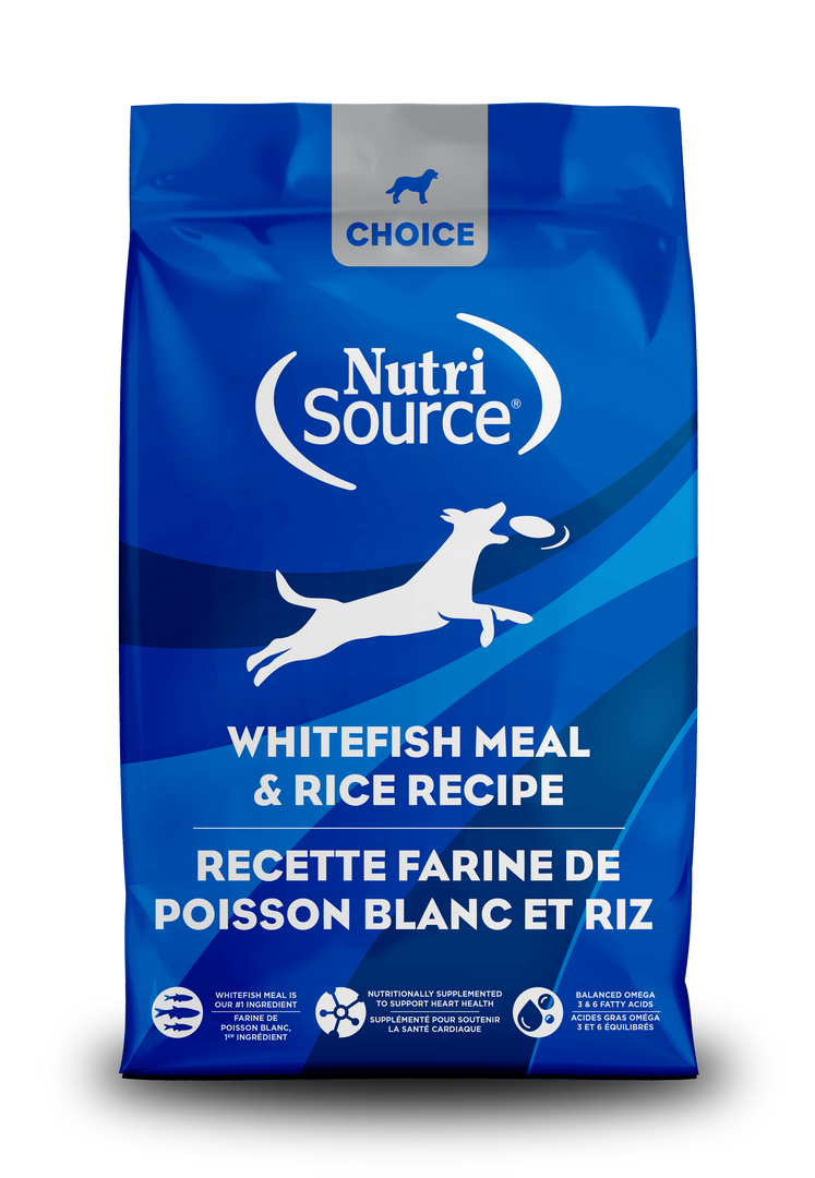 NutriSource Choice - Chien Poisson Blanc et Riz - Nourriture Sèche pour Chiens