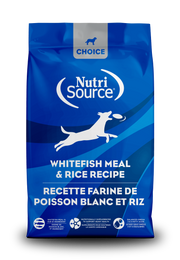 NutriSource Choice - Chien Poisson Blanc et Riz - Nourriture Sèche pour Chiens