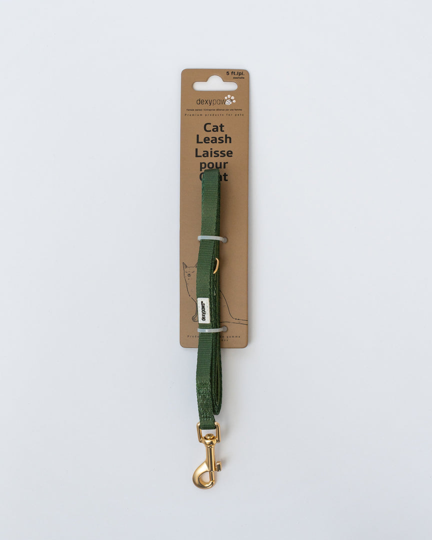 DEXYPAWS Chat Laisse Polyester 5' Verte