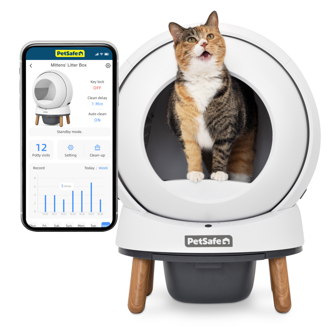 Petsafe - ScoopFree SmartSpin - Bac à Litière Autonettoyant pour Chats