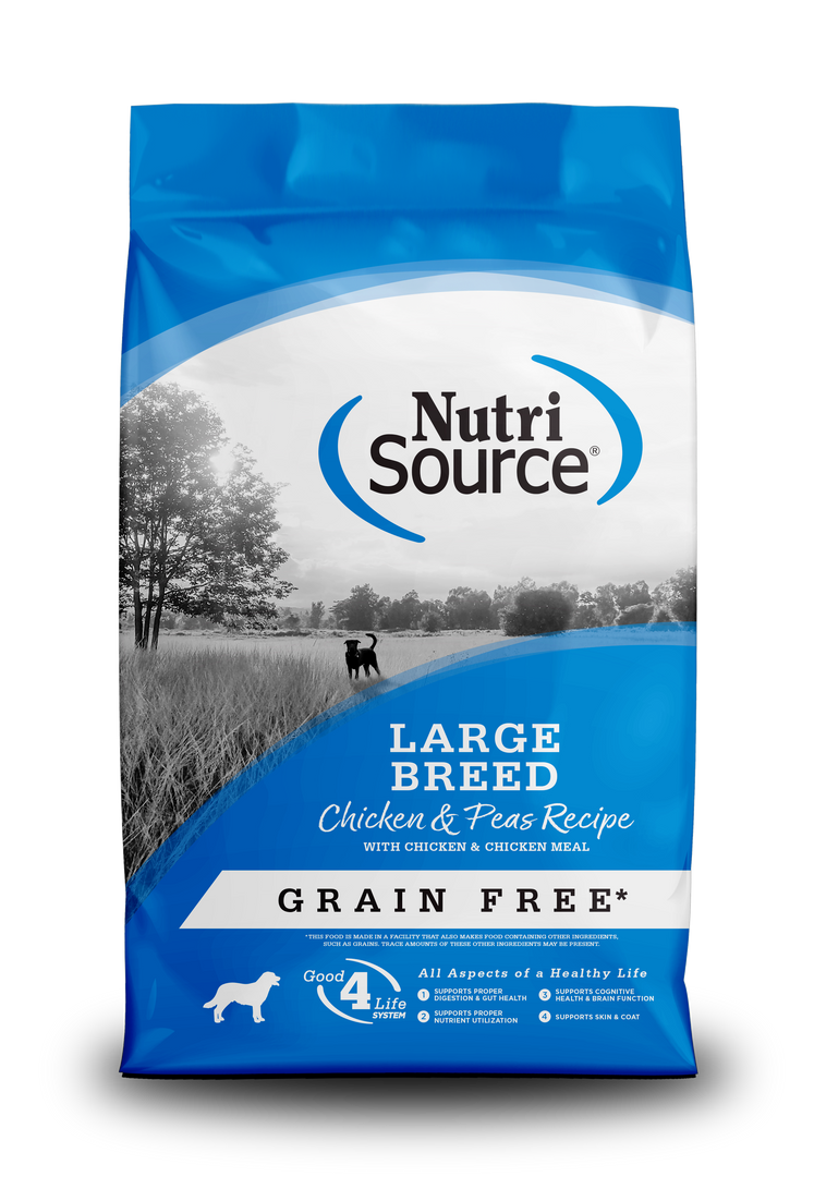 NutriSource - Chien Grande Race Poulet et Pois - Nourriture Sèche Sans Grains pour Chiens