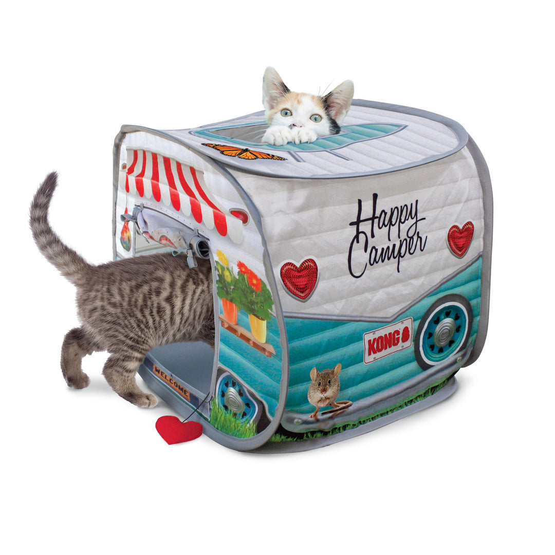 Kong - Espace de Jeu Caravane 9.5 x 7.8 x 2.5" - Jouet pour Chats